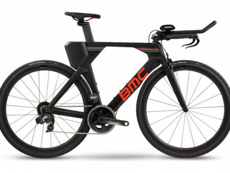 BMC TIMEMACHINE EIN TRIATHLON FAHRRAD SRAM FORCE ETAP AXS 12S 700 MM CARBON GRAU ROT 2021